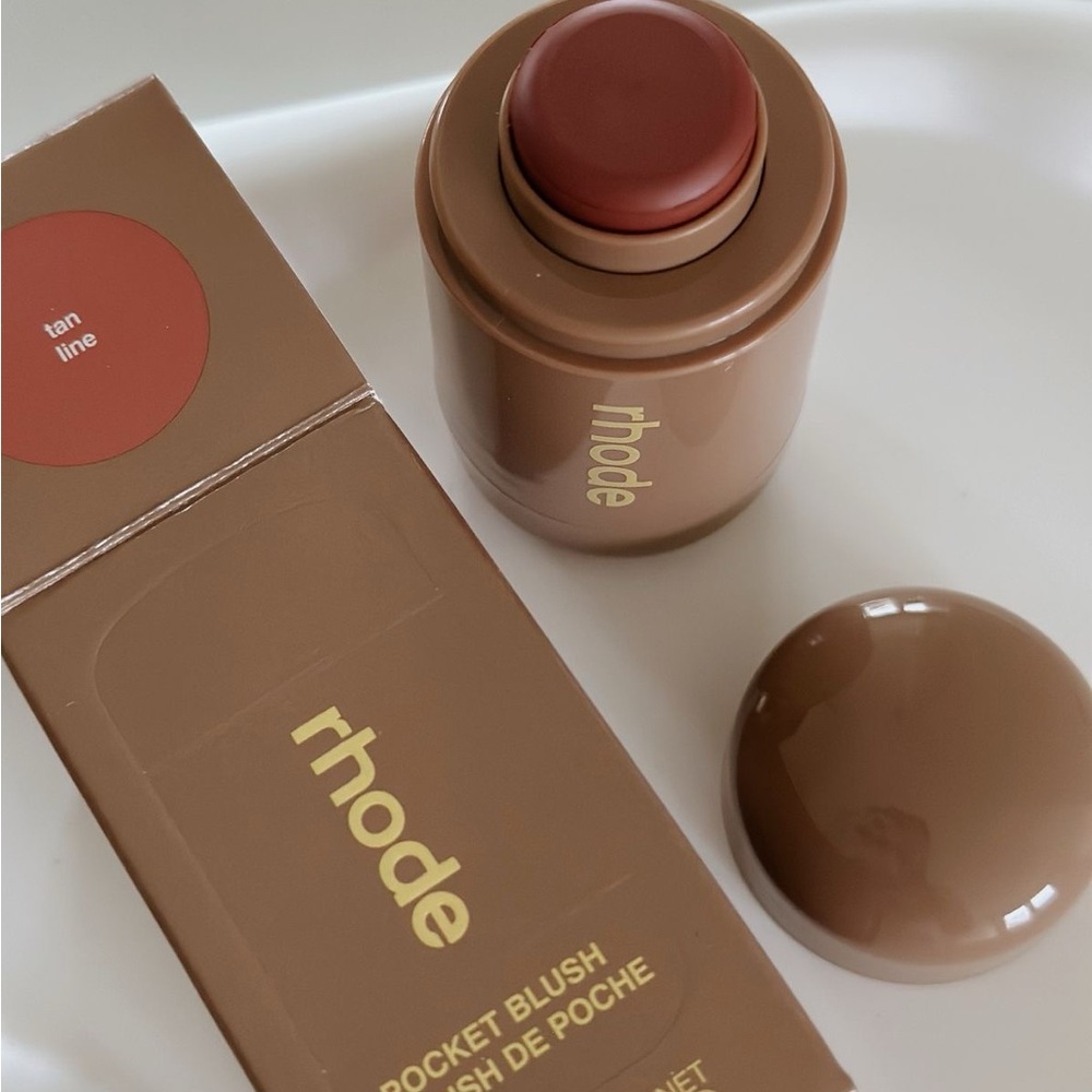 RHODE Tan Line Cream Blush Stick — Warm Terracotta